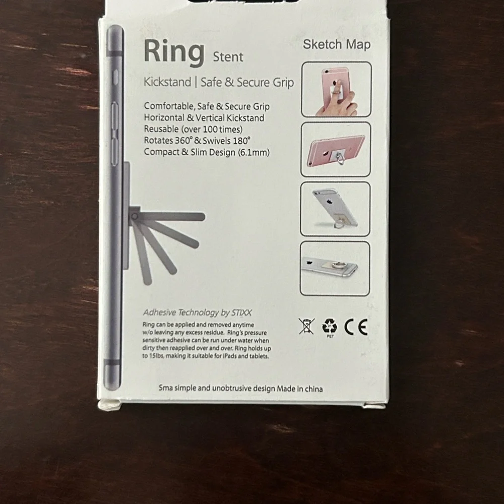 NWT. Ring Stent Silver Unicorn Phone Kickstand